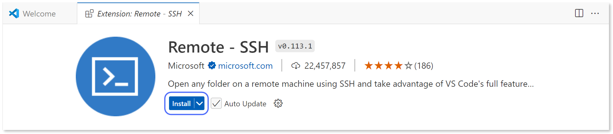 "Install" button highlighted.