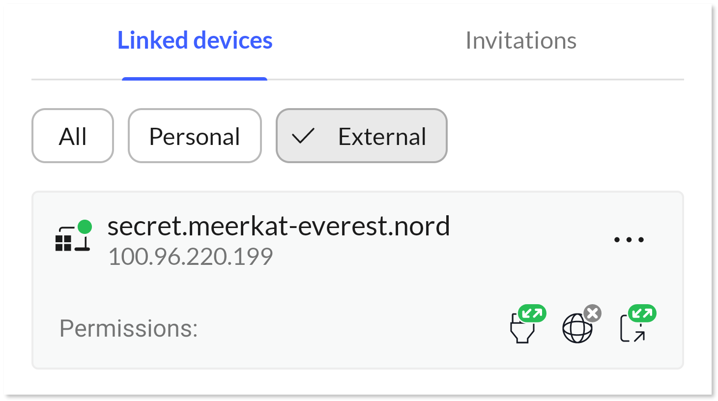 Newly added device visible under "Linked devices".