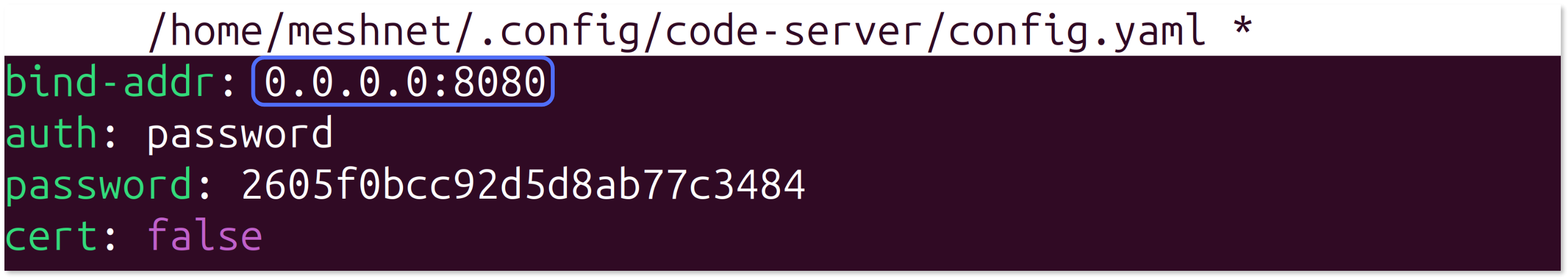 Changing bind-addr to 0.0.0.0:8080 in the config.yaml file