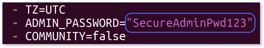 Extract from the terminal window with the placeholder replaced with a password.