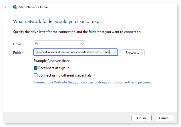 Path to shared folder