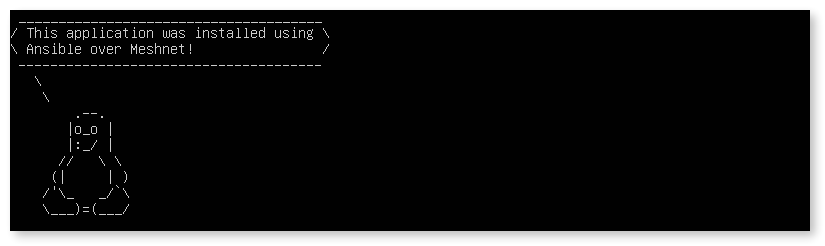 Cowsay application output