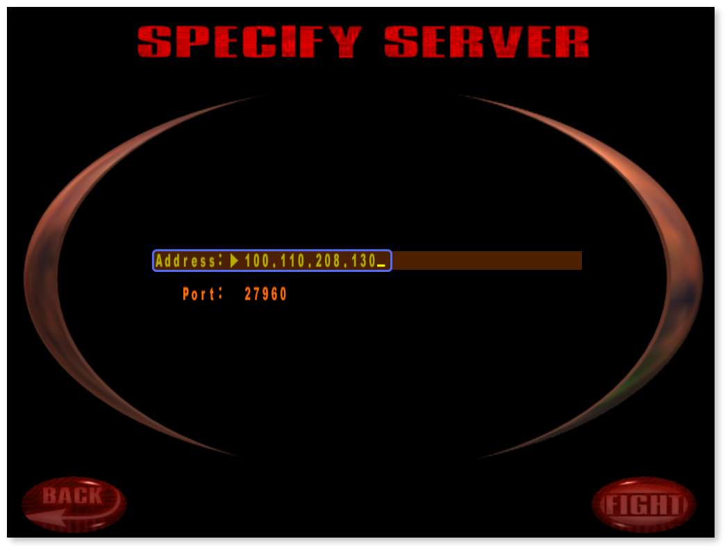 Entering Meshnet IP to the Address field