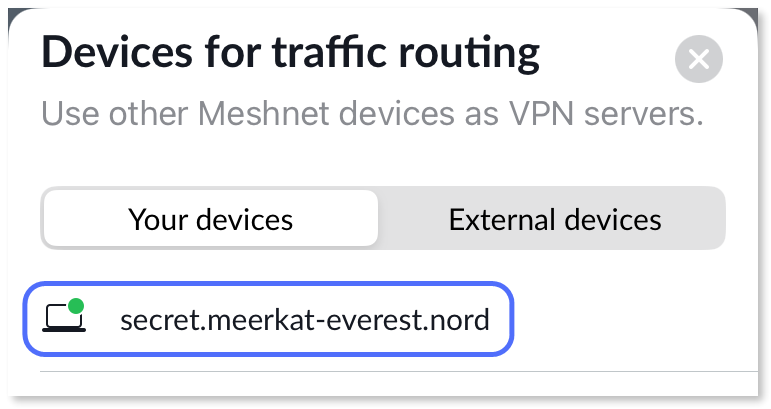 Selecting the traffic routing host device.
