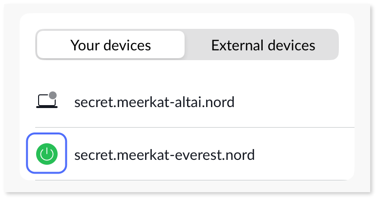 Icon, representing an active traffic routing connection, highlighted.