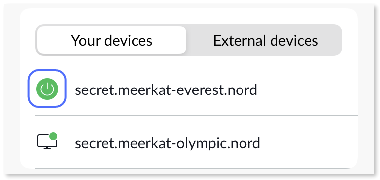 Icon, representing an active traffic routing connection, highlighted.