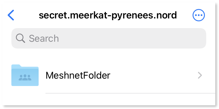 Added folder displayed in "Files".