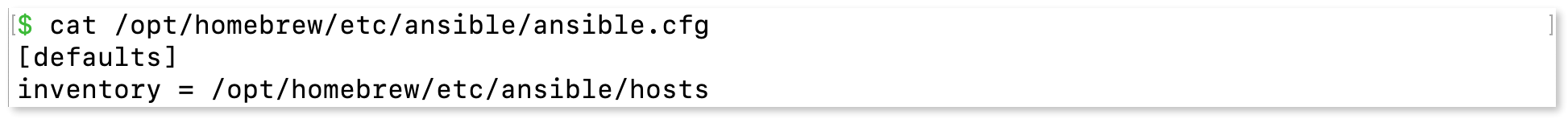 Ansible configuration file