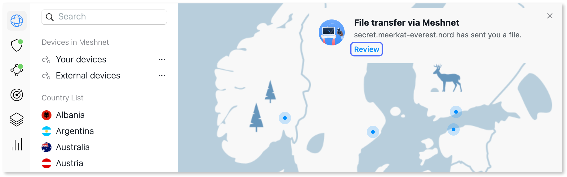 Clicking the "Review" button.