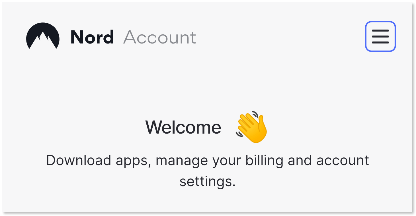 Three-bar menu highlighted.