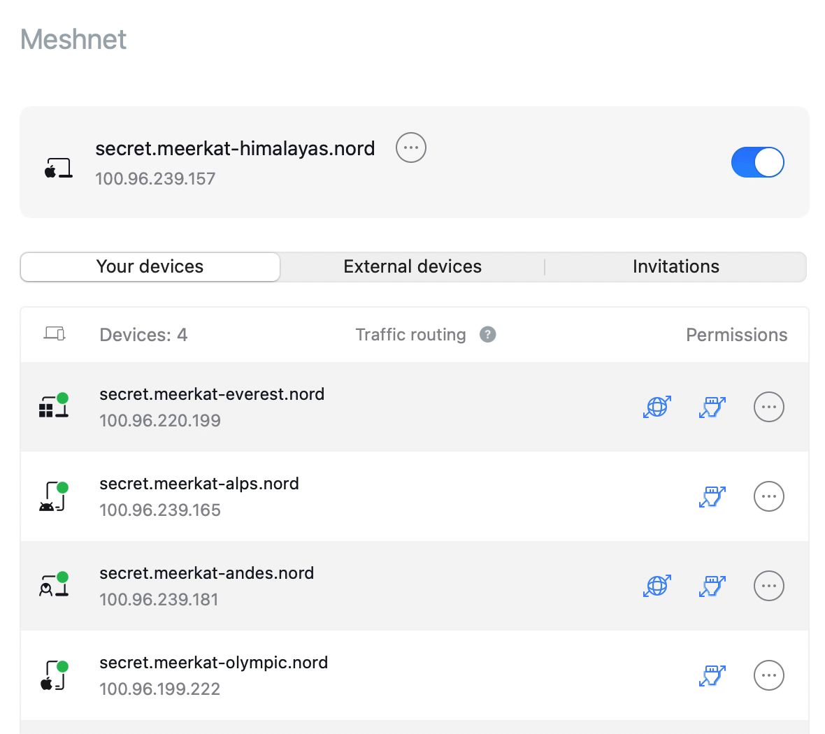 Nord name copied from NordVPN application