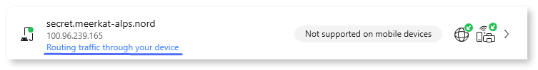 Traffic is being routed through your device